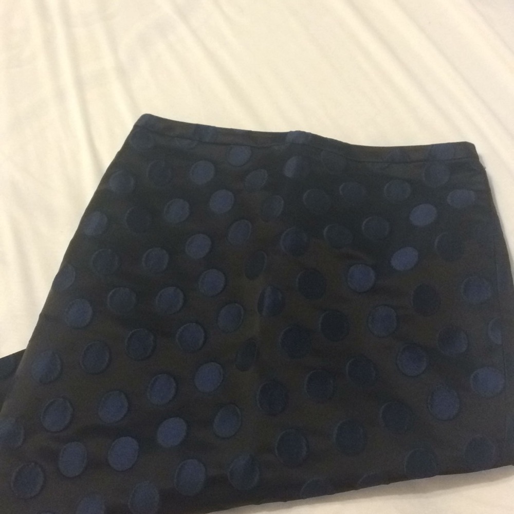 Women’s Navy Black Polka Dot pencil Skirt